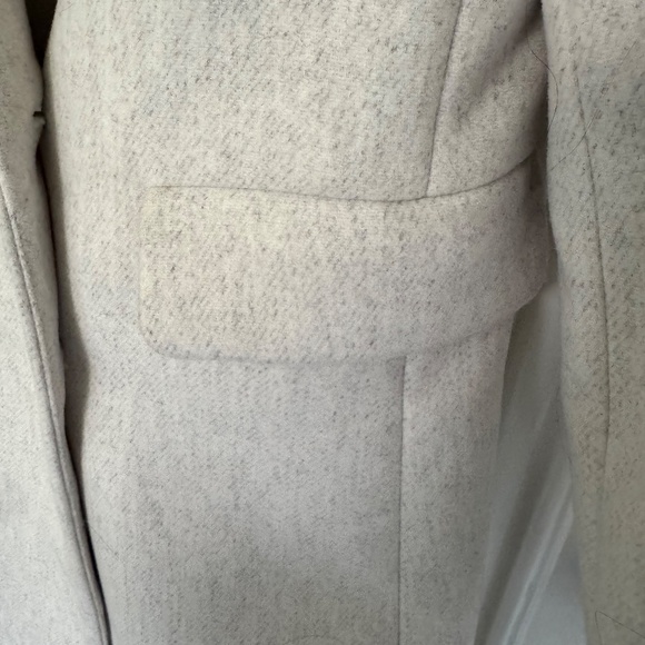 Mango Double breasted wool car coat ecru Small - Picture 5 of 11